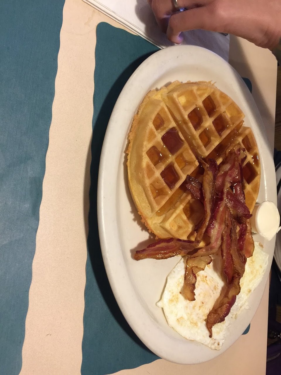 Belgian Waffle with Canadian Bacon